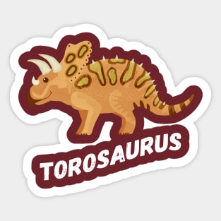 Fun Torosaurus Dinosaur Design Sticker